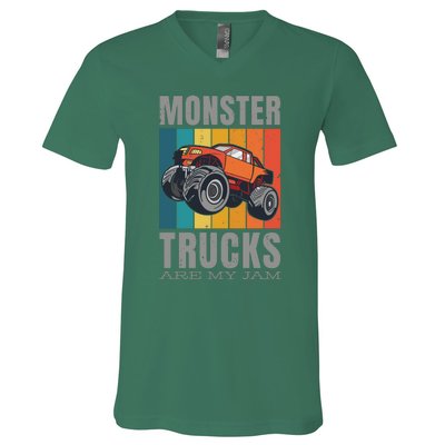 Monster Trucks Are My Jam V-Neck T-Shirt