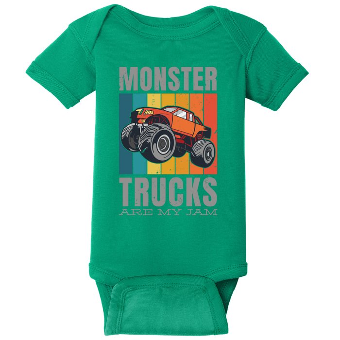 Monster Trucks Are My Jam Baby Bodysuit