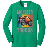 Monster Trucks Are My Jam Kids Long Sleeve Shirt