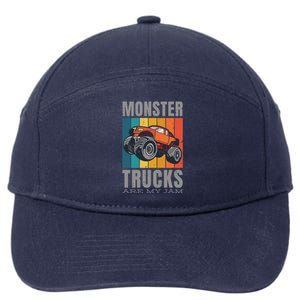 Monster Trucks Are My Jam 7-Panel Snapback Hat