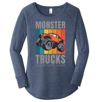 Monster Trucks Are My Jam Women's Perfect Tri Tunic Long Sleeve Shirt