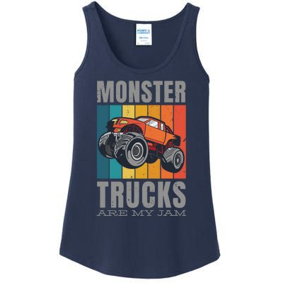 Monster Trucks Are My Jam Ladies Essential Tank