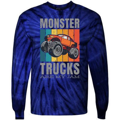 Monster Trucks Are My Jam Tie-Dye Long Sleeve Shirt