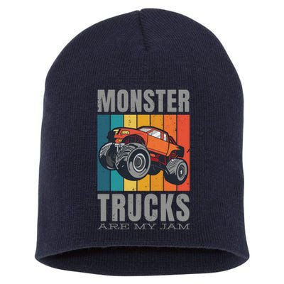 Monster Trucks Are My Jam Short Acrylic Beanie