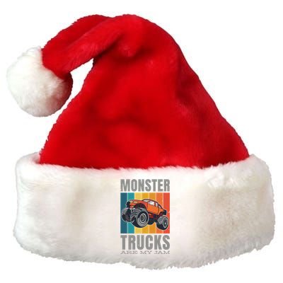 Monster Trucks Are My Jam Premium Christmas Santa Hat