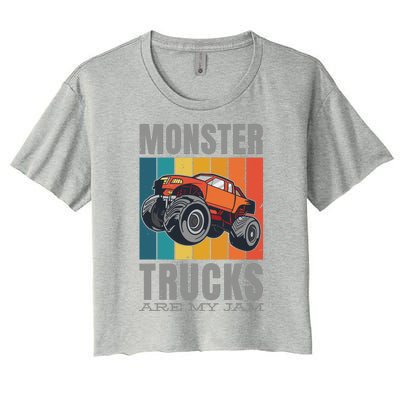 Monster Trucks Are My Jam Women's Crop Top Tee