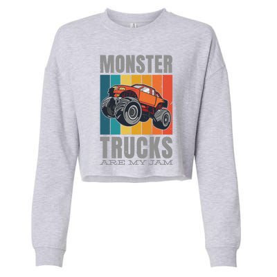 Monster Trucks Are My Jam Cropped Pullover Crew