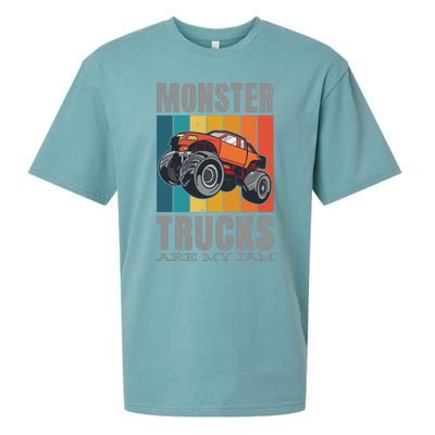 Monster Trucks Are My Jam Sueded Cloud Jersey T-Shirt