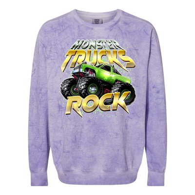 Monster Trucks Rock Colorblast Crewneck Sweatshirt