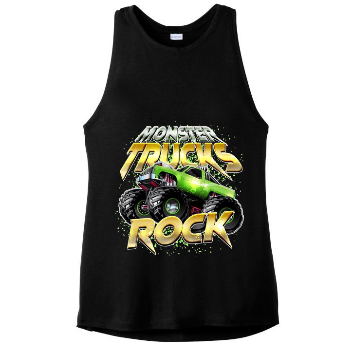 Monster Trucks Rock Ladies PosiCharge Tri-Blend Wicking Tank