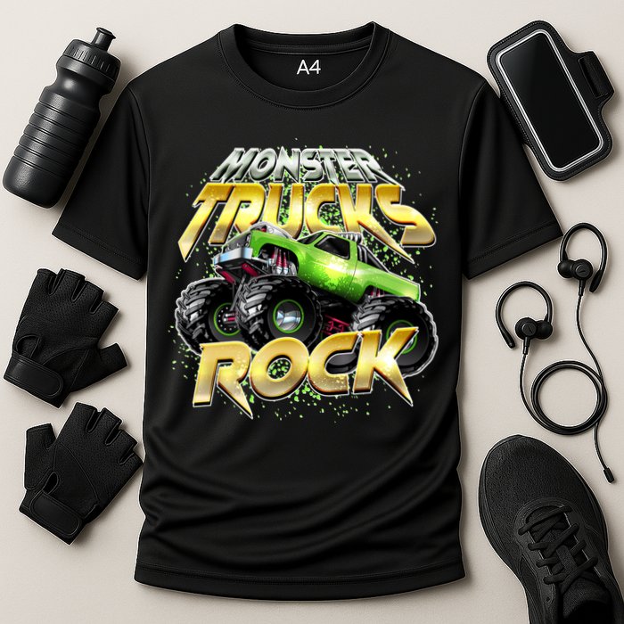 Monster Trucks Rock Cooling Performance Crew T-Shirt