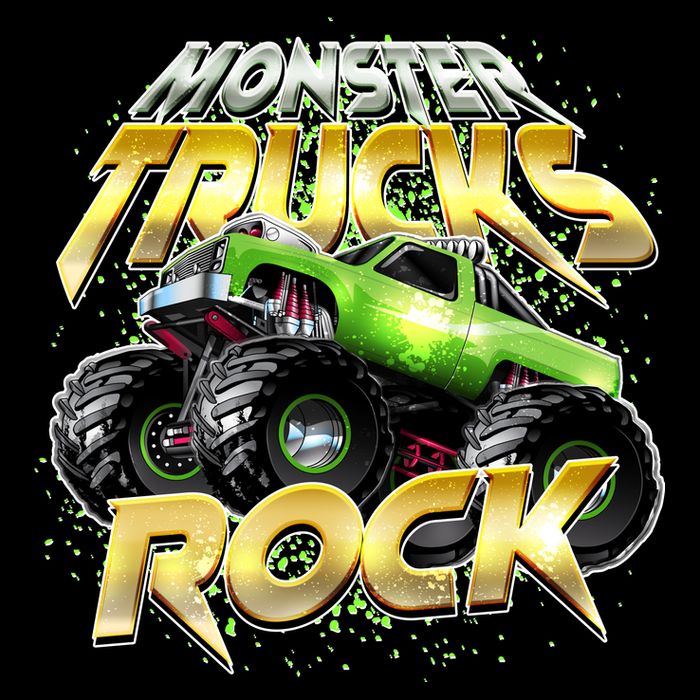Monster Trucks Rock Cooling Performance Crew T-Shirt