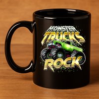 Monster Trucks Rock 11oz C Handle Ceramic Mug