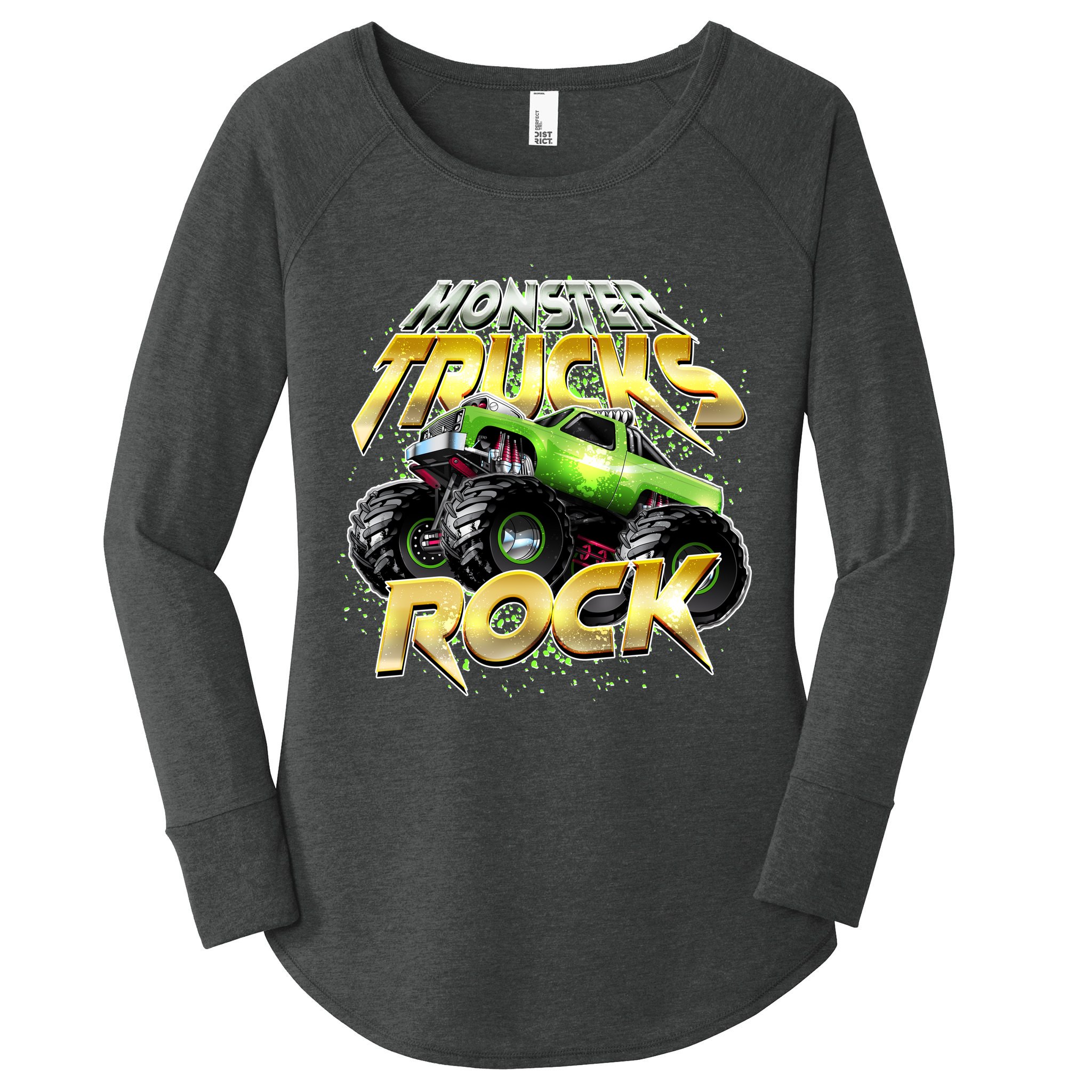 Monster Trucks Rock Women's Perfect Tri Tunic Long Sleeve Shirt