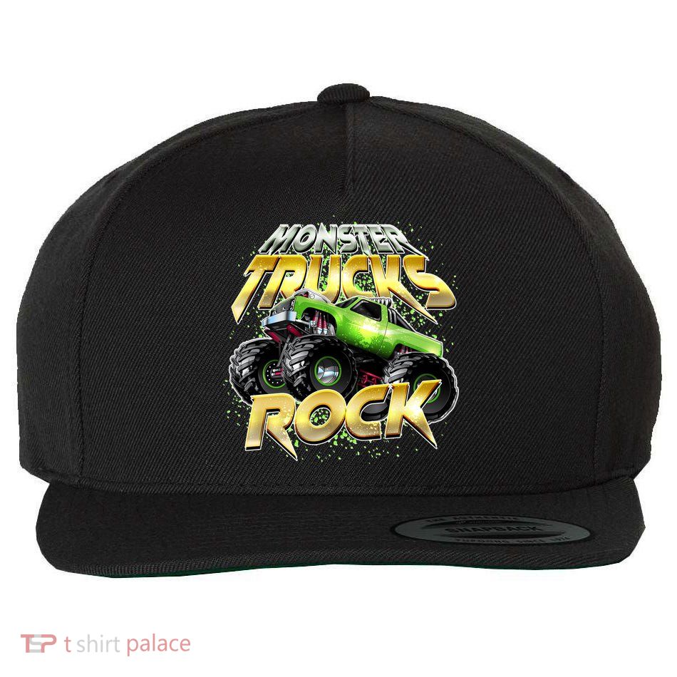 Monster Trucks Rock Wool Snapback Cap