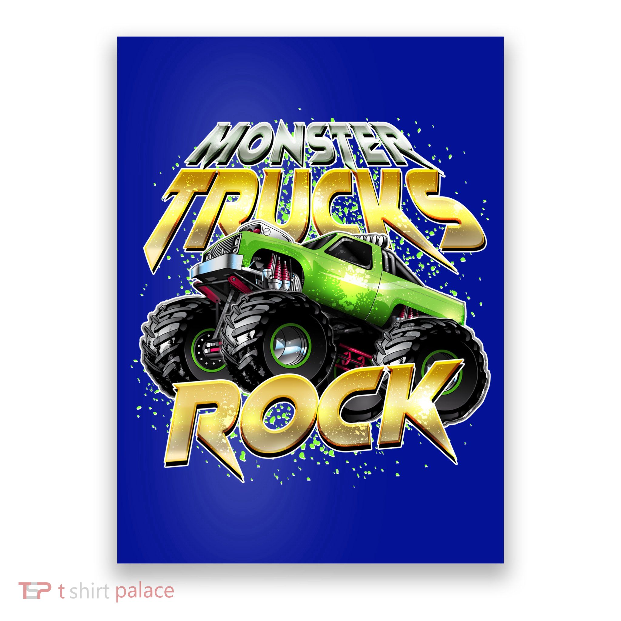 Monster Trucks Rock Poster