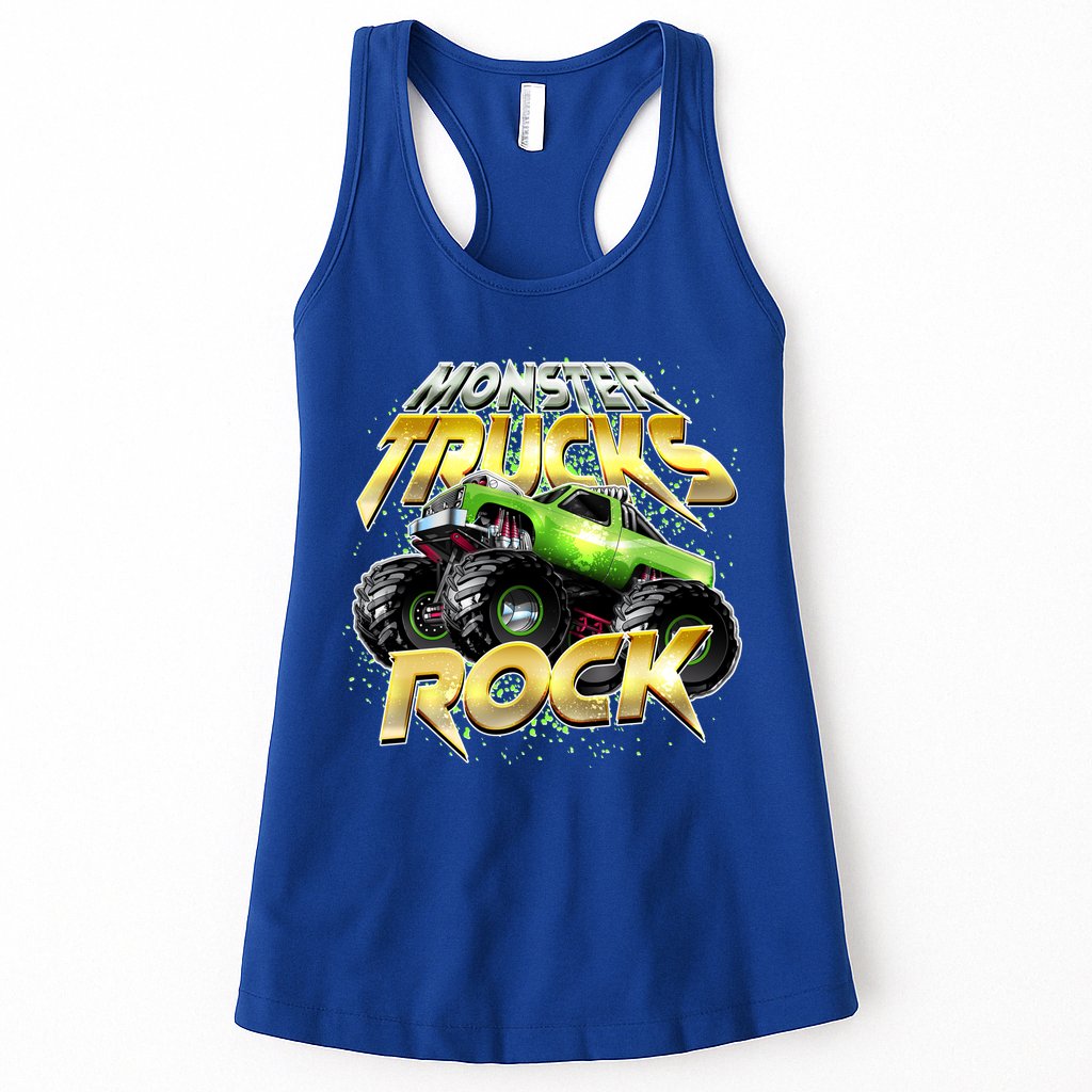 Monster Trucks Rock Womens Tank Top