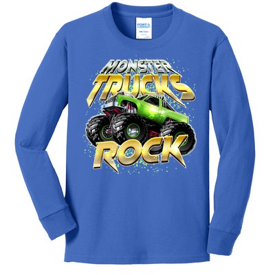 Monster Trucks Rock Kids Long Sleeve Shirt