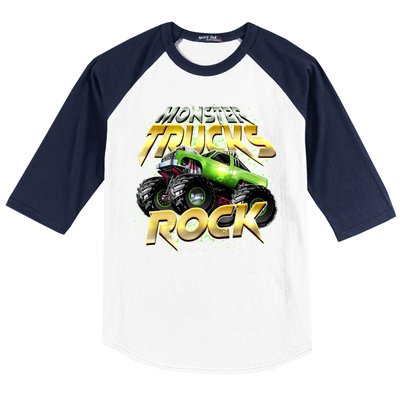 Monster Trucks Rock Baseball Sleeve Shirt