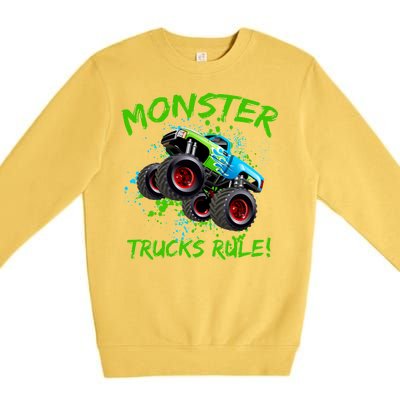 Monster Trucks Rule Premium Crewneck Sweatshirt