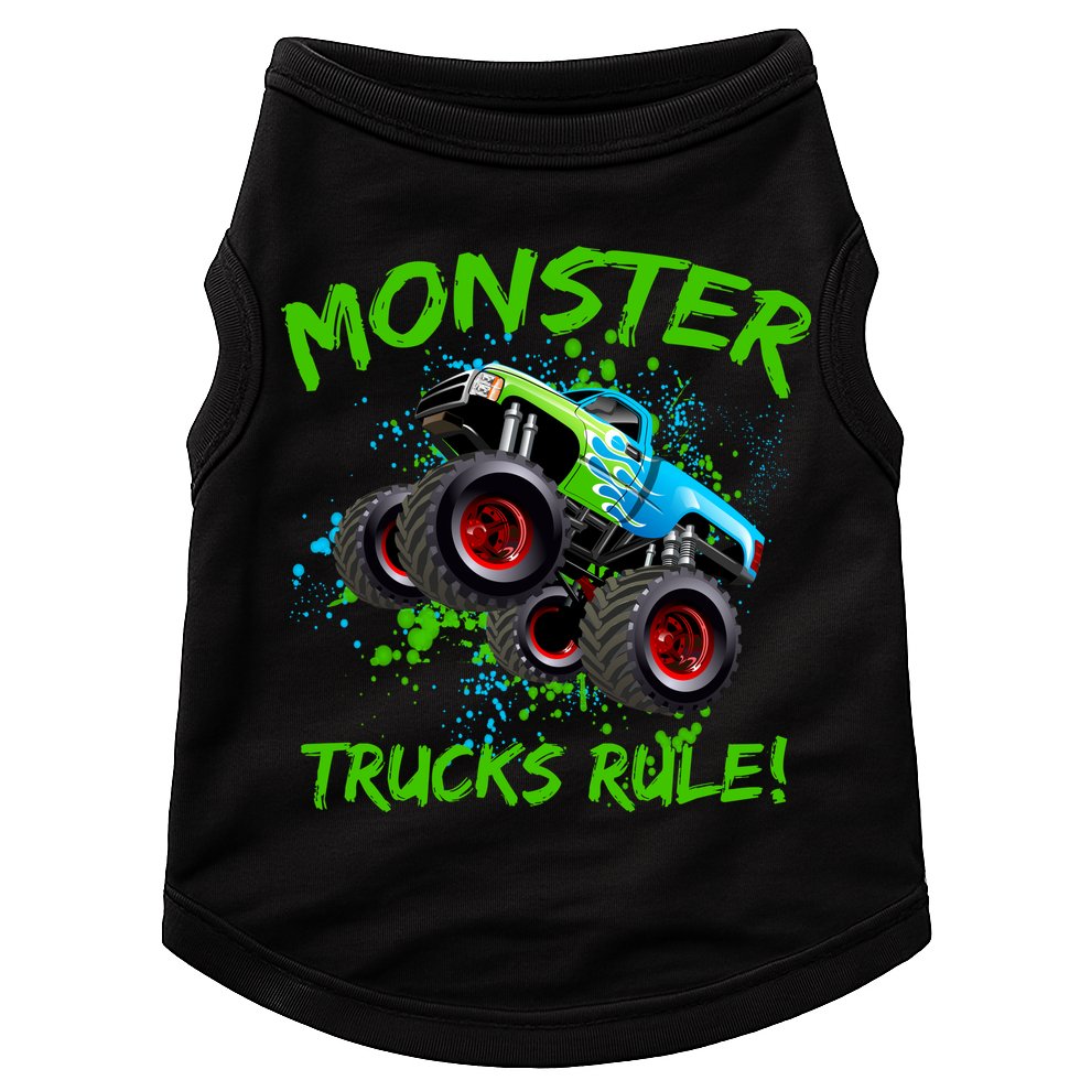 Monster Trucks Rule Doggie Tank