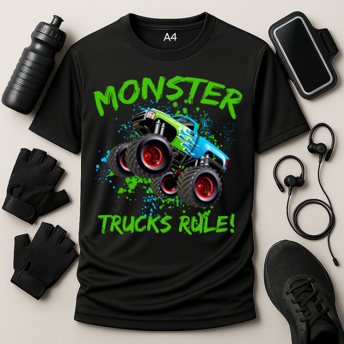 Monster Trucks Rule Cooling Performance Crew T-Shirt