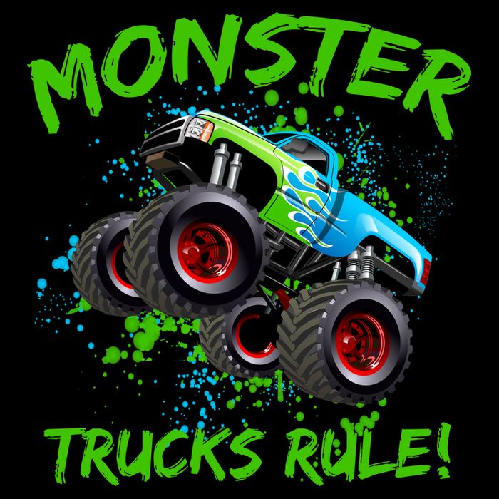 Monster Trucks Rule Cooling Performance Crew T-Shirt