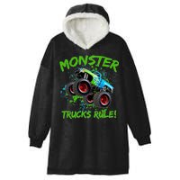 Monster Trucks Rule Hooded Wearable Blanket