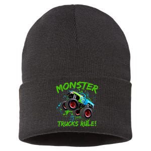 Monster Trucks Rule Sustainable Knit Beanie