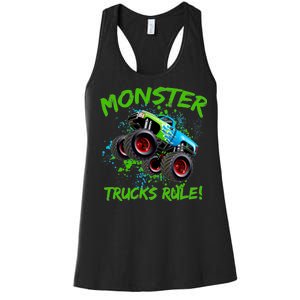 Monster Trucks Rule Women's Racerback Tank