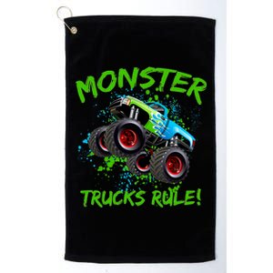 Monster Trucks Rule Platinum Collection Golf Towel