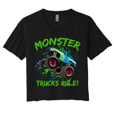 Monster Trucks Rule Crop Top