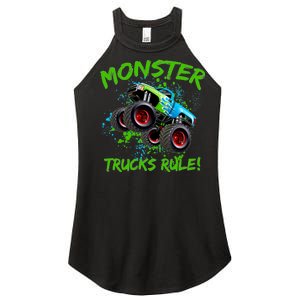 Monster Trucks Rule Women’s Perfect Tri Rocker Tank