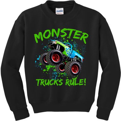 Monster Trucks Rule Kids Sweatshirt
