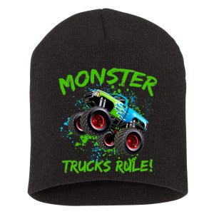 Monster Trucks Rule Short Acrylic Beanie