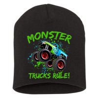 Monster Trucks Rule Short Acrylic Beanie