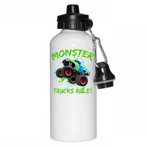 Monster Trucks Rule Aluminum Water Bottle