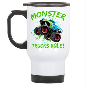 Monster Trucks Rule Stainless Steel Travel Mug