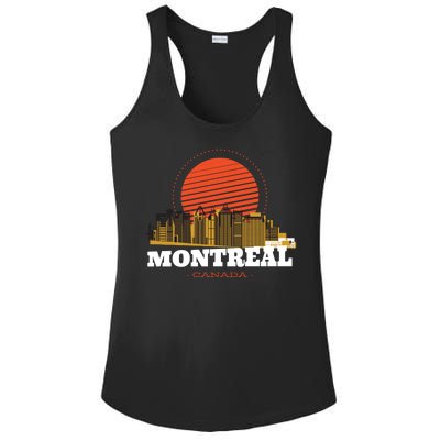 Montreal Canada Skyline Ladies PosiCharge Competitor Racerback Tank