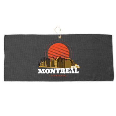 Montreal Canada Skyline Large Microfiber Waffle Golf Towel