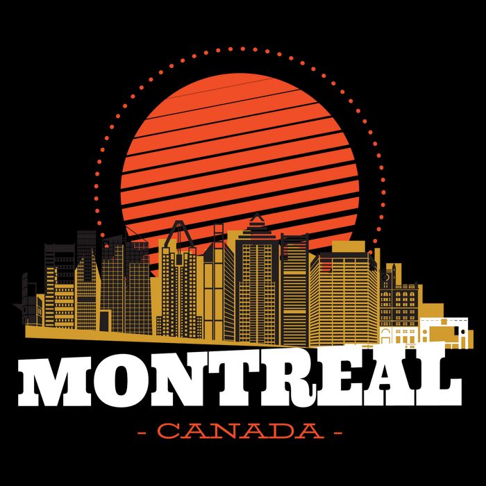 Montreal Canada Skyline Youth Performance Sprint T-Shirt