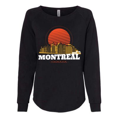 Montreal Canada Skyline Womens California Wash Sweatshirt