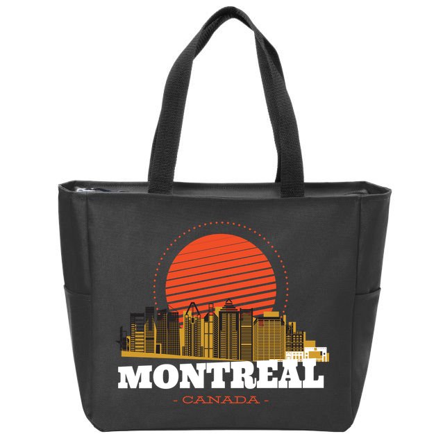 Montreal Canada Skyline Zip Tote Bag
