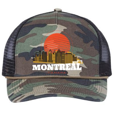 Montreal Canada Skyline Retro Rope Trucker Hat Cap