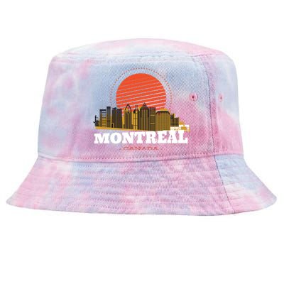 Montreal Canada Skyline Tie-Dyed Bucket Hat