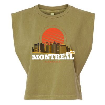 Montreal Canada Skyline Garment-Dyed Women's Muscle Tee