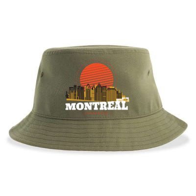 Montreal Canada Skyline Sustainable Bucket Hat