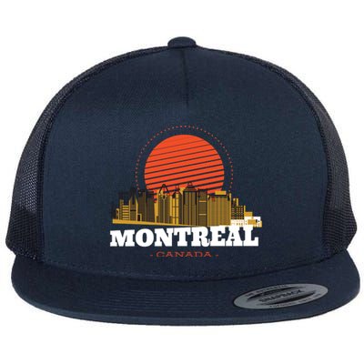 Montreal Canada Skyline Flat Bill Trucker Hat