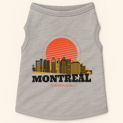 Montreal Canada Skyline Doggie Tank