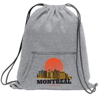 Montreal Canada Skyline Sweatshirt Cinch Pack Bag